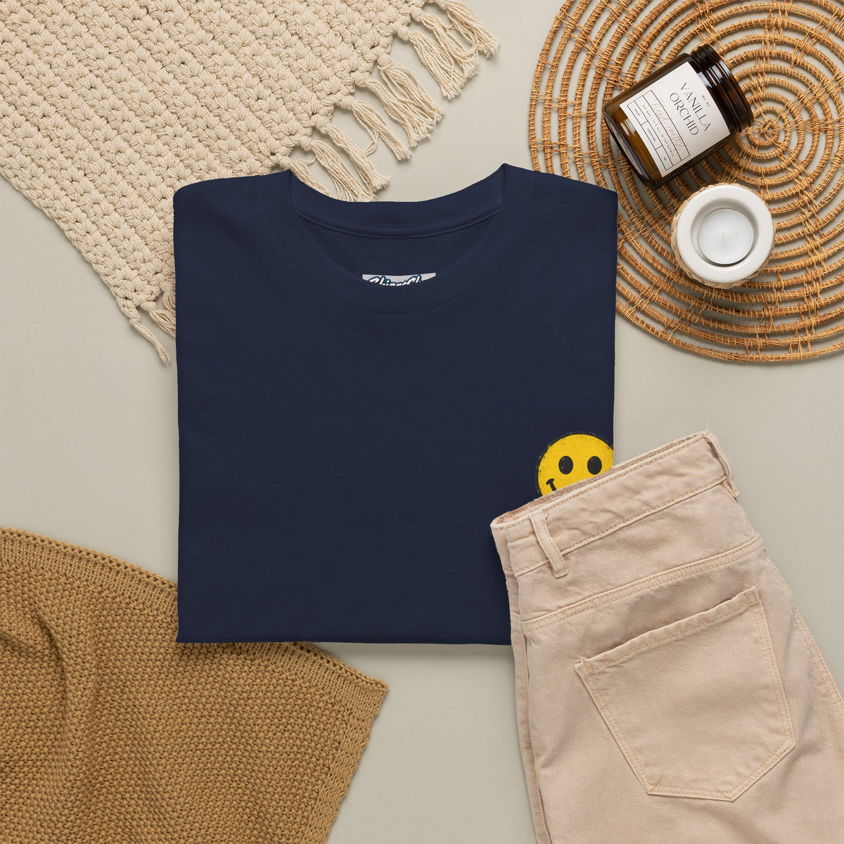 Smiley Face Tee - Unisex Heavy Cotton