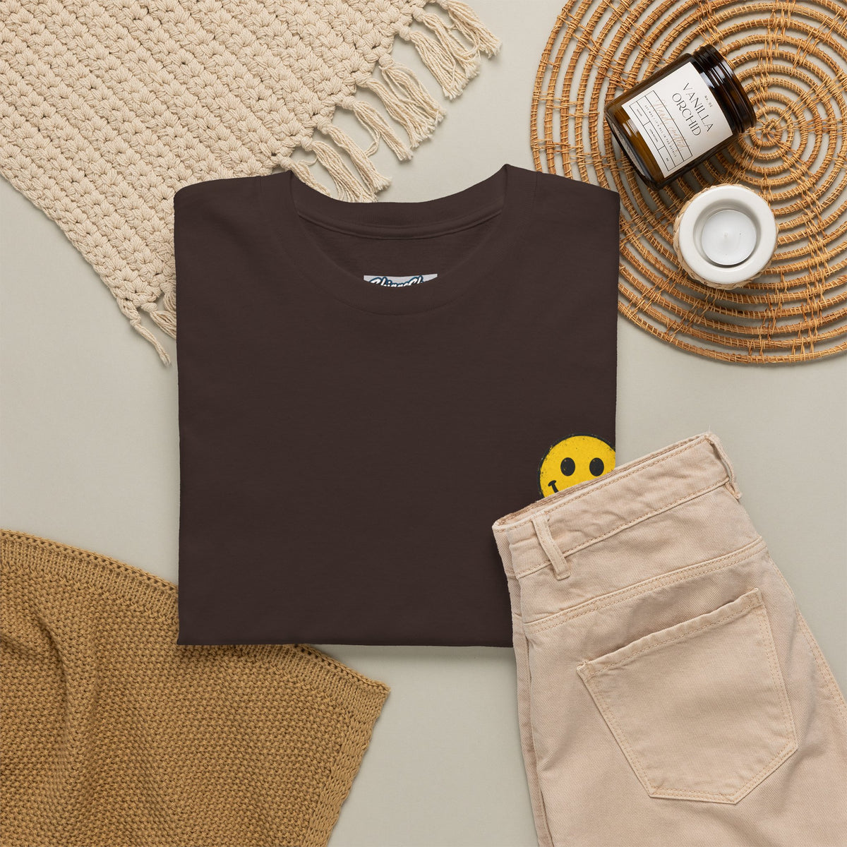 Smiley Face Tee - Unisex Heavy Cotton