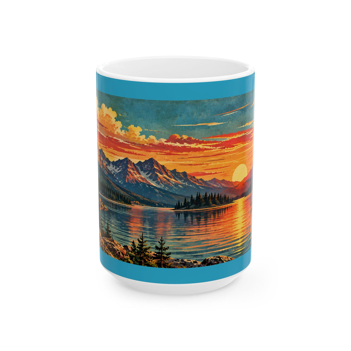 Retro Scenic Ceramic Mug