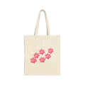 Pink Paw Print Tote bag - Cotton Canvas