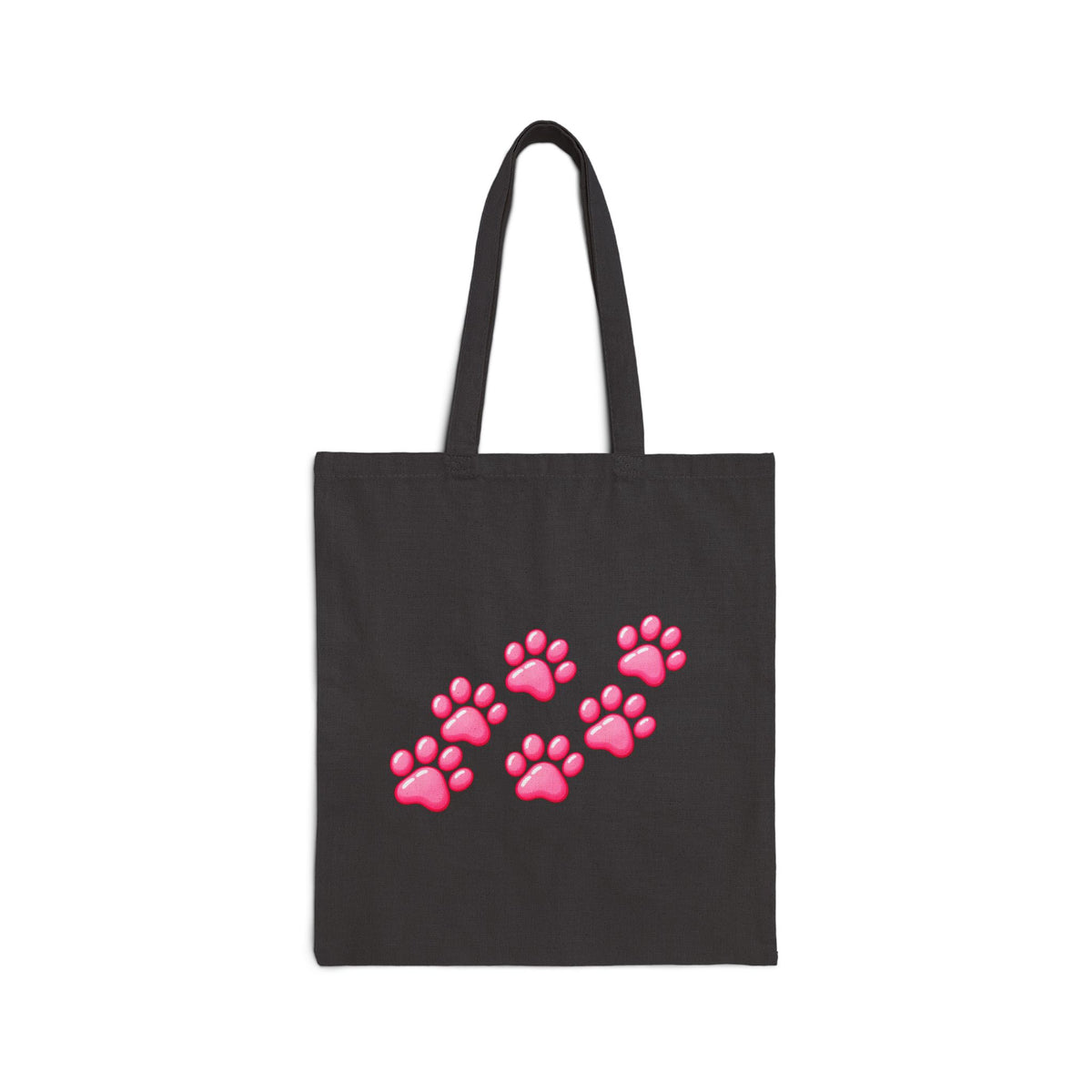 Pink Paw Print Tote bag - Cotton Canvas