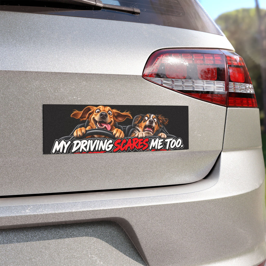 Scared of My Own Driving Car Magnet