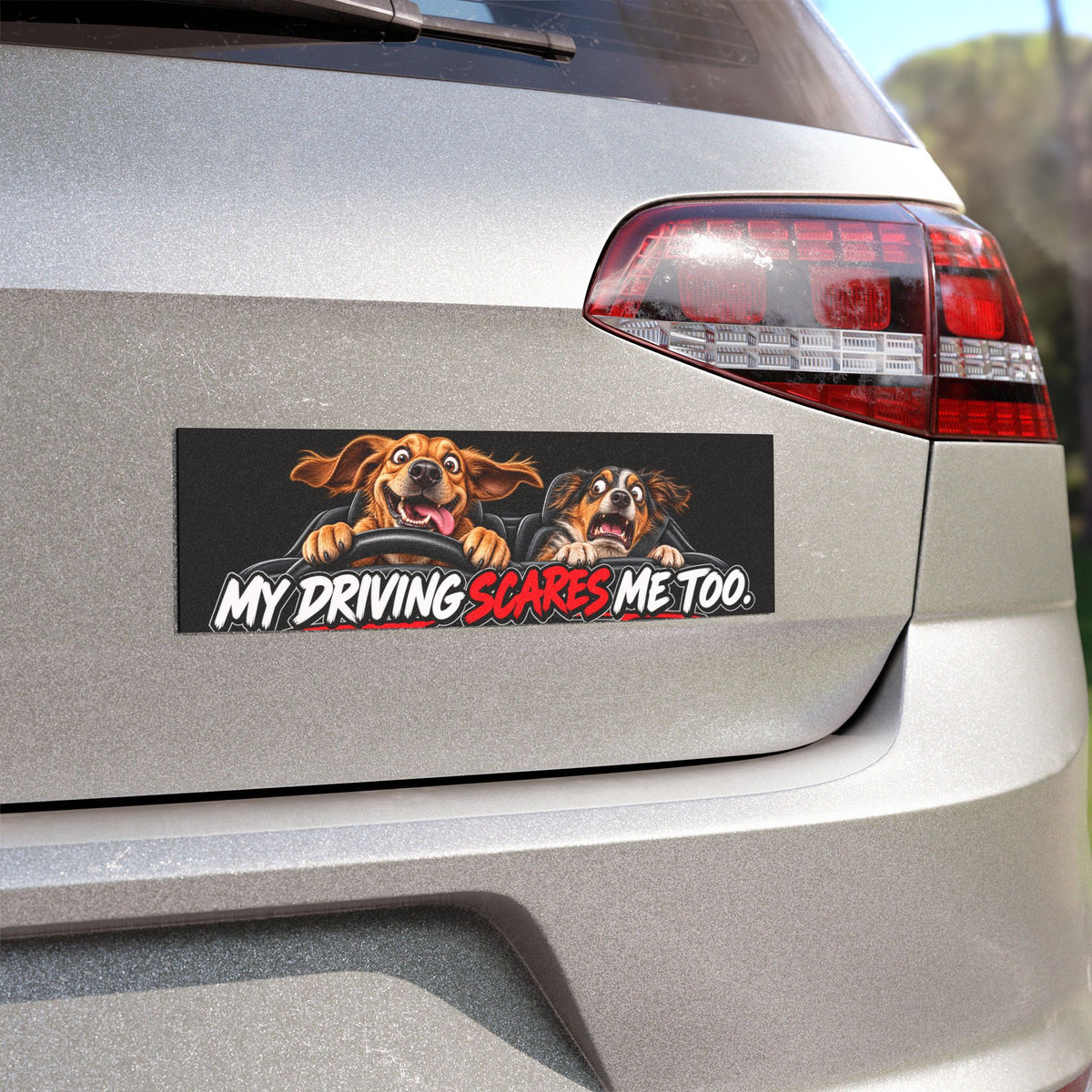 Scared of My Own Driving Car Magnet