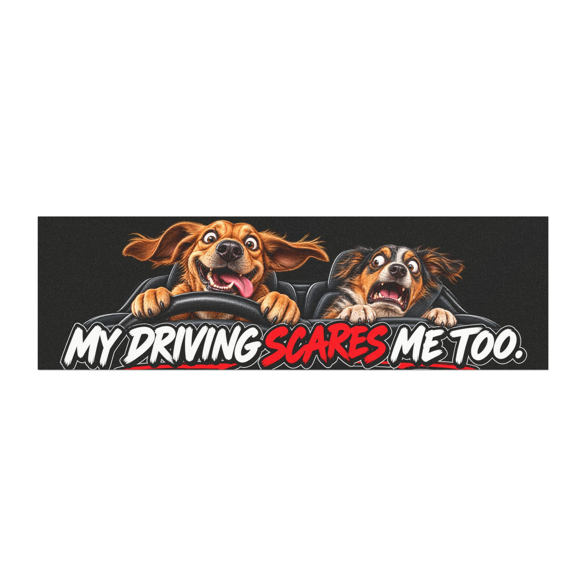 Scared of My Own Driving Car Magnet
