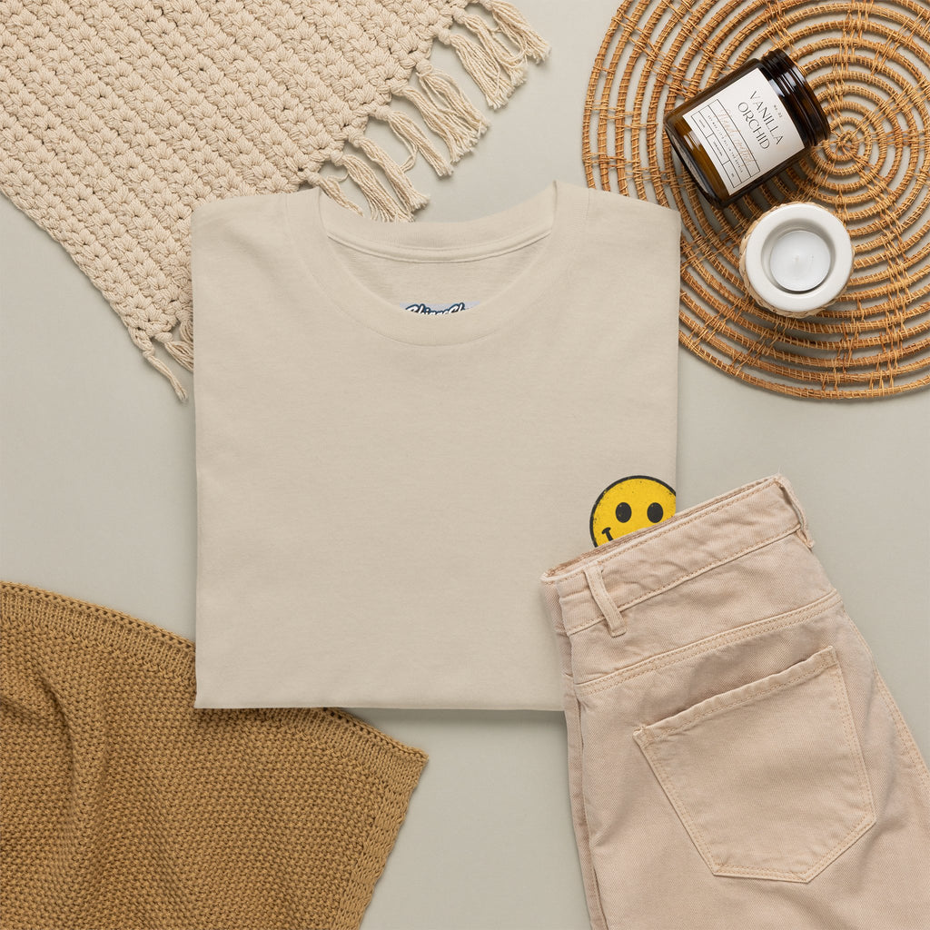Smiley Face Tee - Unisex Heavy Cotton