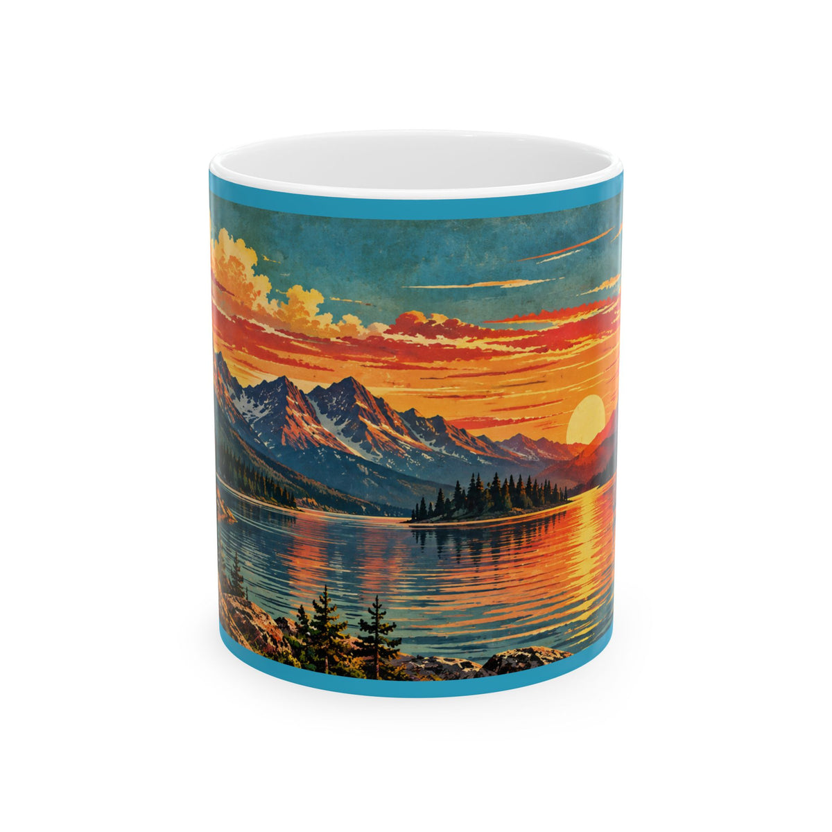 Retro Scenic Ceramic Mug