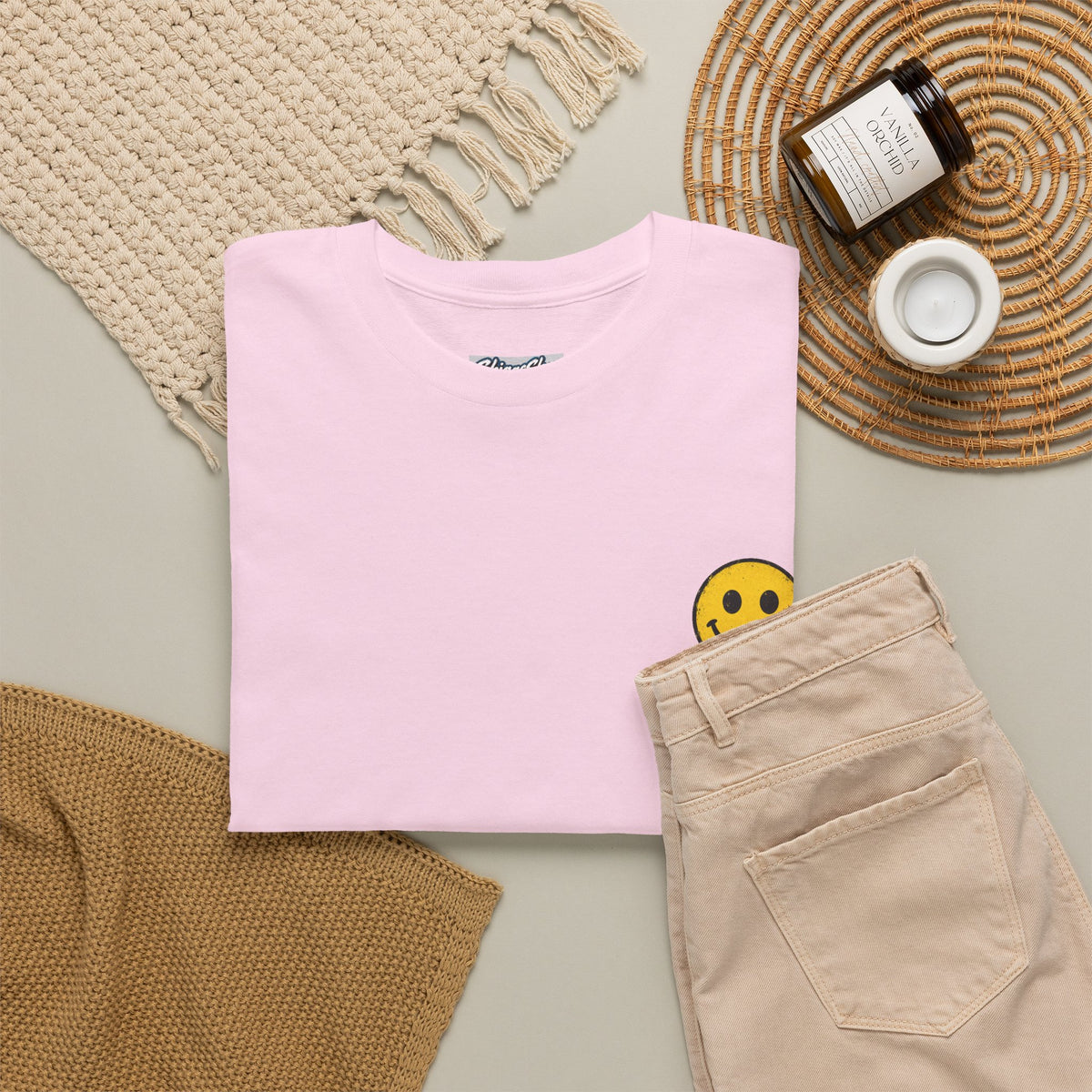 Smiley Face Tee - Unisex Heavy Cotton