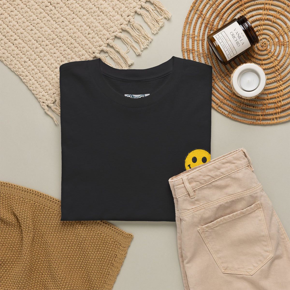 Smiley Face Tee - Unisex Heavy Cotton
