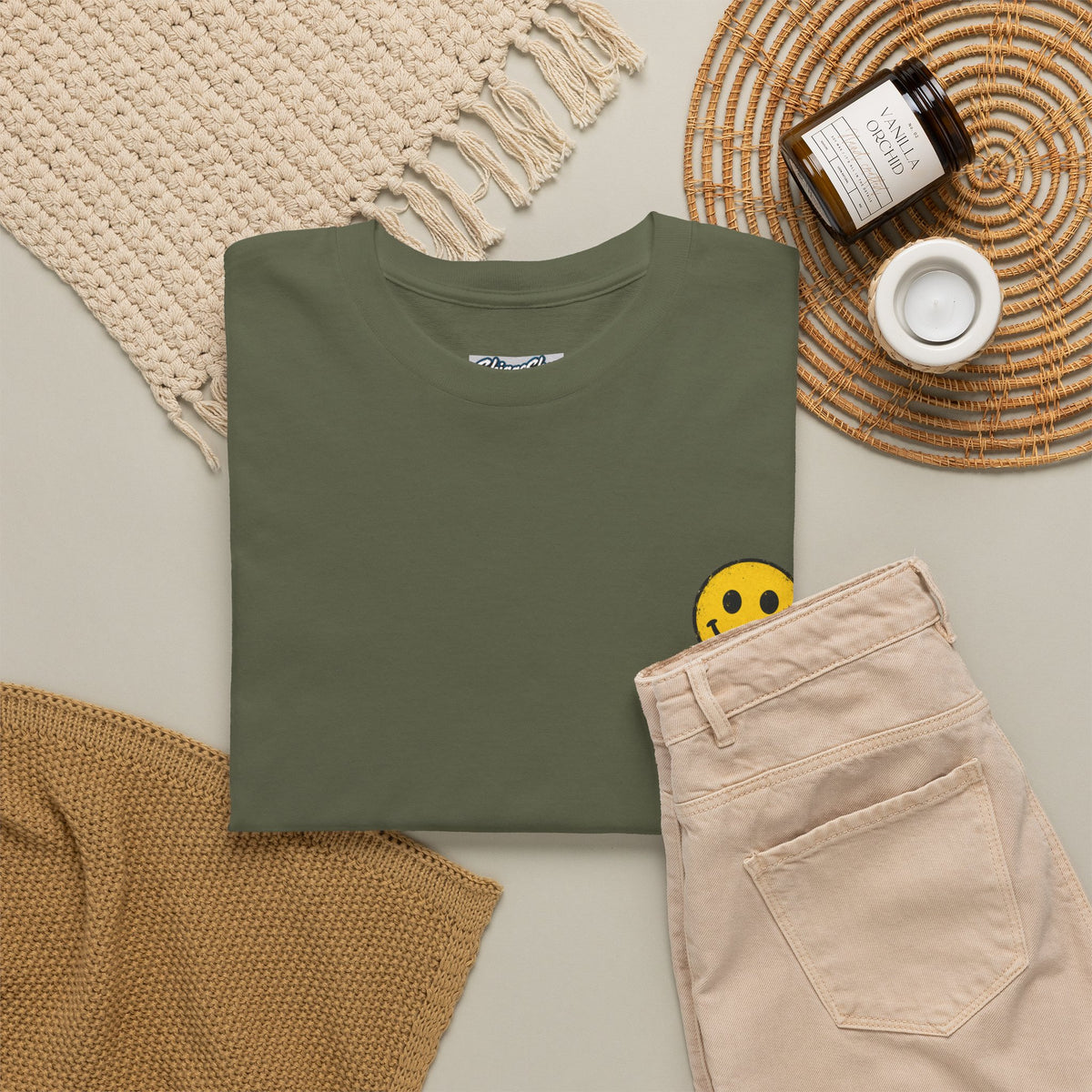 Smiley Face Tee - Unisex Heavy Cotton